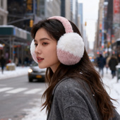 毛绒保暖耳罩女冬季 骑行护耳可爱耳包仿兔毛骑车耳暖防冻防寒耳捂