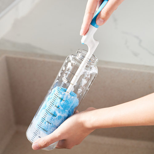 长柄杯刷360度旋转海绵洗杯子清洁刷玻璃杯奶瓶茶杯无死角刷