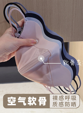 2026春夏软骨支撑冰感无痕防晒口罩女防紫外线轻薄透气立体显脸小