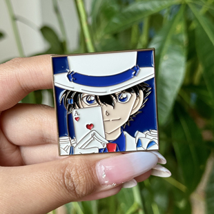 【礼盒装】加厚金属 名侦探柯南 扑克牌怪盗基德 烤漆徽章胸针Pin