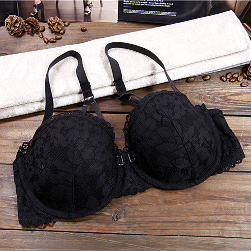 e16半罩杯上托文胸 1/2杯女性感蕾丝提花薄款女内衣75a75c