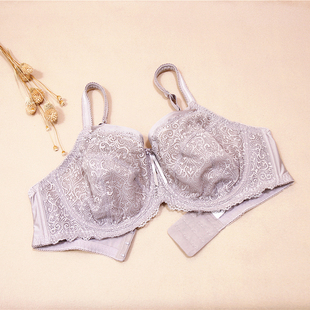 H31欧美大码 全罩杯文胸70F75DG85E90EFG 显小女内衣夏性感蕾丝薄款