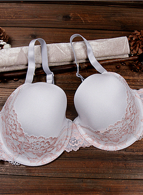 A5 外贸欧美大码女胸罩 薄杯薄款超薄性感蕾丝边全罩杯文胸75D80F