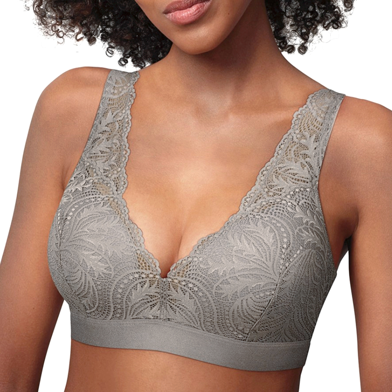 B4大码蕾丝透明网纱美背超薄无钢托文胸80CD85BC90DE95CDE100CDE
