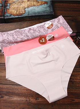 M15 欧单D*RINA大码性感无痕女内裤简约爽滑透气中腰三角女士内裤