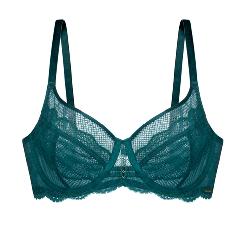 大胸显小内衣有钢托蕾丝超薄性感