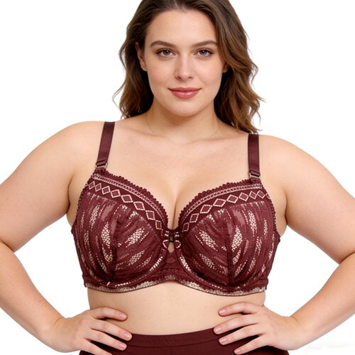 B24 法国大码上托聚拢全罩杯文胸性感蕾丝胸罩70E75DE80CEG85D95F