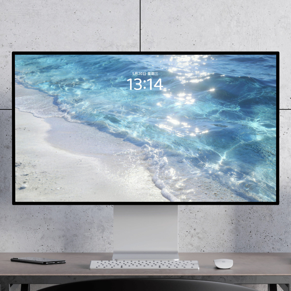 玻璃海水 清新治愈 夏天清凉 电脑mac手机ipad壁纸watch壁纸