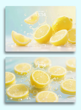 【3张】夏日柠檬 清新治愈清凉水果电脑mac手机ipad壁纸watch壁纸