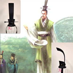 古装汉服头饰三国刘备头冠屈原头饰伍子胥孔子大臣男cos发饰11款