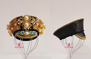 清朝钿子儿童后宫甄嬛传头饰清宫孝敬宪贵妃清朝旗头钿子素帽