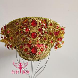 大喜红色结婚发饰清朝皇后帽子清代贵妃皇后太后旗头满族凤冠14款