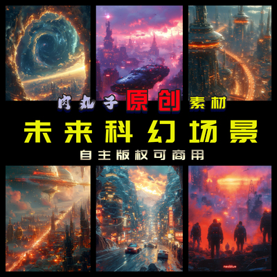 157张原创AIGC图片未来科幻末日场景背景图小说推文封面海报素材