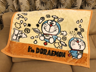 超柔卡通儿童叮当猫舍尔单层毛毯