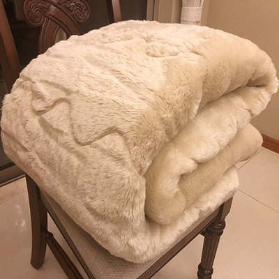 150*205 发热床垫 加厚长毛绒床单吸湿保暖褥子（可机洗无静电）