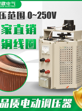 电动单相调压器380V交流电源双火大功率TEDGC2J-10KVA可调变压器