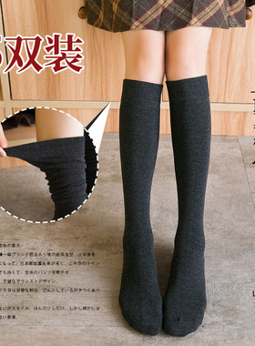 堆堆袜女春秋薄款中筒袜日系jk小腿袜纯色韩国夏季长筒袜子ins潮