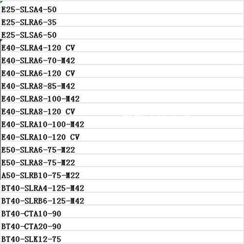 日本恩司迪MST刀柄库存特价出售,图一是全部的刀柄型
