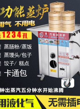 燃气商用蒸馒头小笼包肠粉机