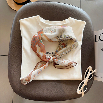 超薄夏季百搭小方巾空调护颈领巾