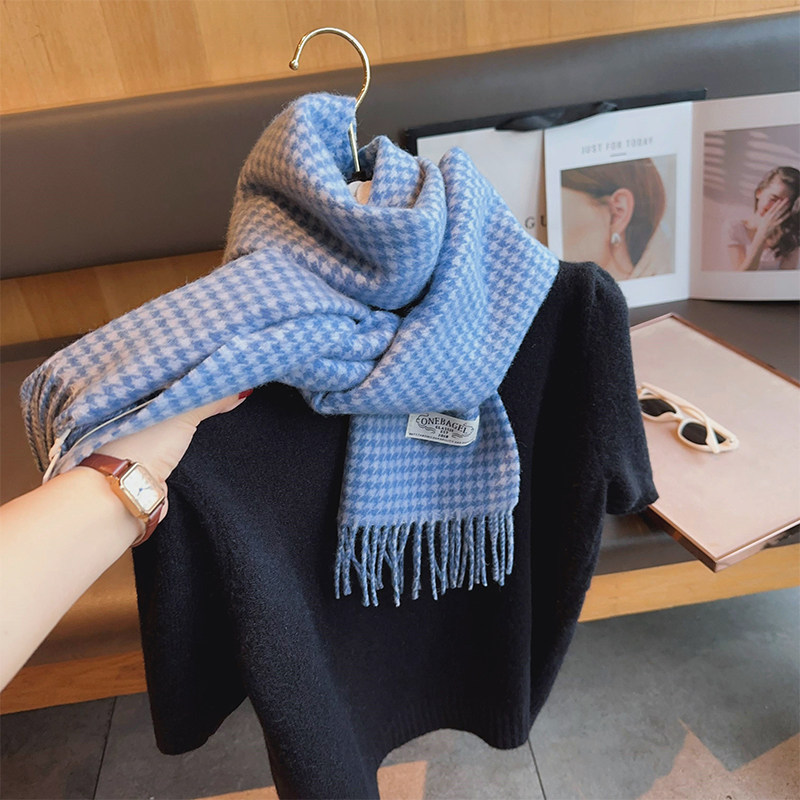 经典千鸟格流苏纯羊毛围巾两用护颈披肩女秋冬季韩版情侣保暖围脖,服饰配件/皮带/帽子/围巾,围巾/丝巾/披肩,淘宝优惠券,粉丝福利购,淘宝优惠卷