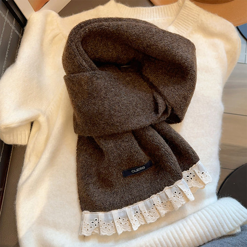 韩里韩气羊毛混纺围巾氛围感围脖