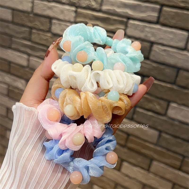 妃曼皮筋布料糖果色原创设计