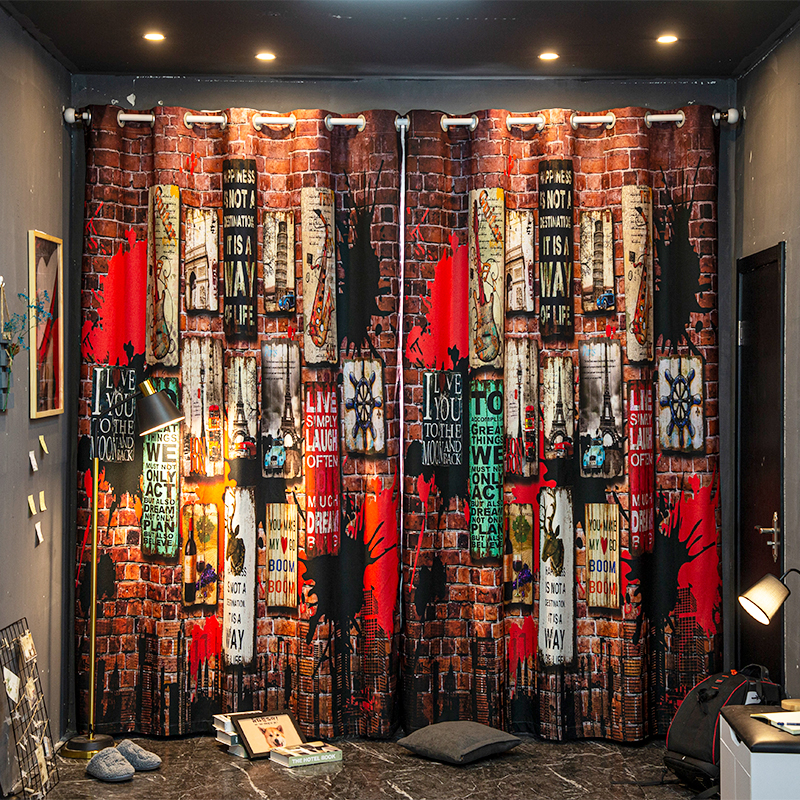 防晒隔热遮光日式免打孔窗帘隔断