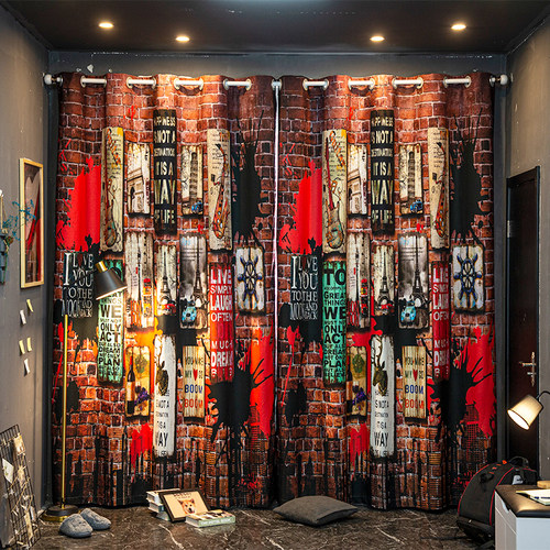 防晒隔热遮光日式免打孔窗帘隔断