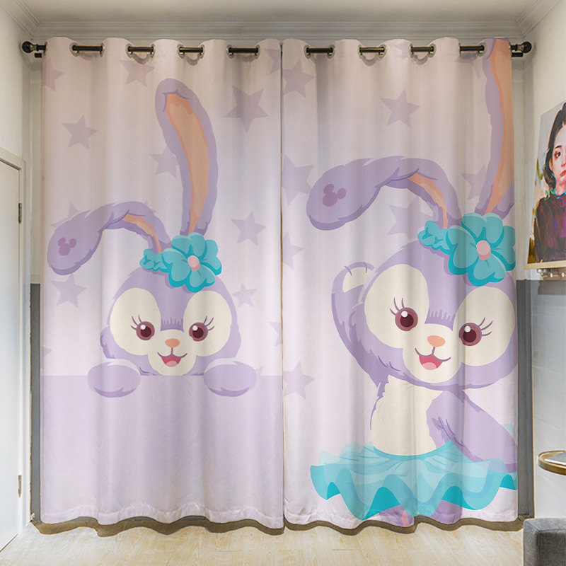 星黛露卡通动漫儿童房可爱公主少女心遮光帘防晒飘窗免打孔隔断帘,居家布艺,成品窗帘,淘宝优惠券,粉丝福利购,淘宝优惠卷