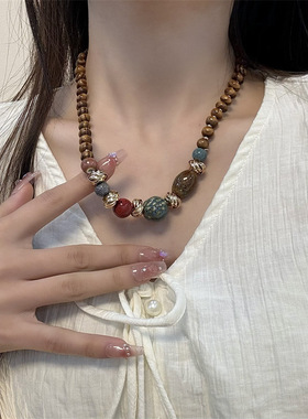 圆珠链女性琉璃石甜美百搭项链