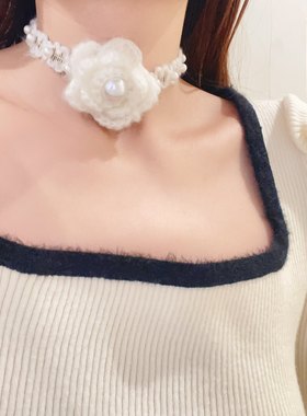 复古珍珠choker项链女轻奢气质锁骨链颈链
