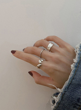 复古高级感金属开口戒指极简百搭