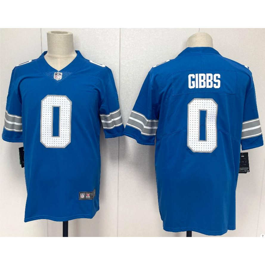 Detroit Lions 底特律雄狮球衣 0号JAHMYR GIBBS橄榄球服比赛服