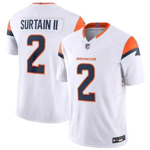 Denver Broncos 丹佛野马橄榄球服 2号SURTAIN II球衣 刺绣比赛服
