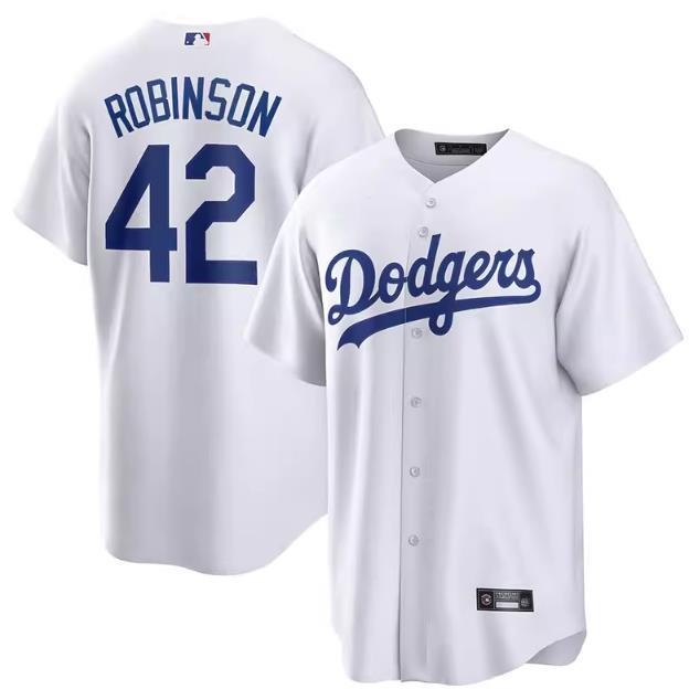 Dodgers洛杉矶道奇队棒球服42号ROBINSON 杰基·罗宾森纪念球衣男