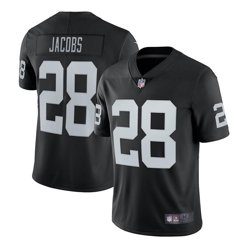 橄榄球服 Oakland Raiders 奥克兰突袭者28号JACOBS球衣刺绣版