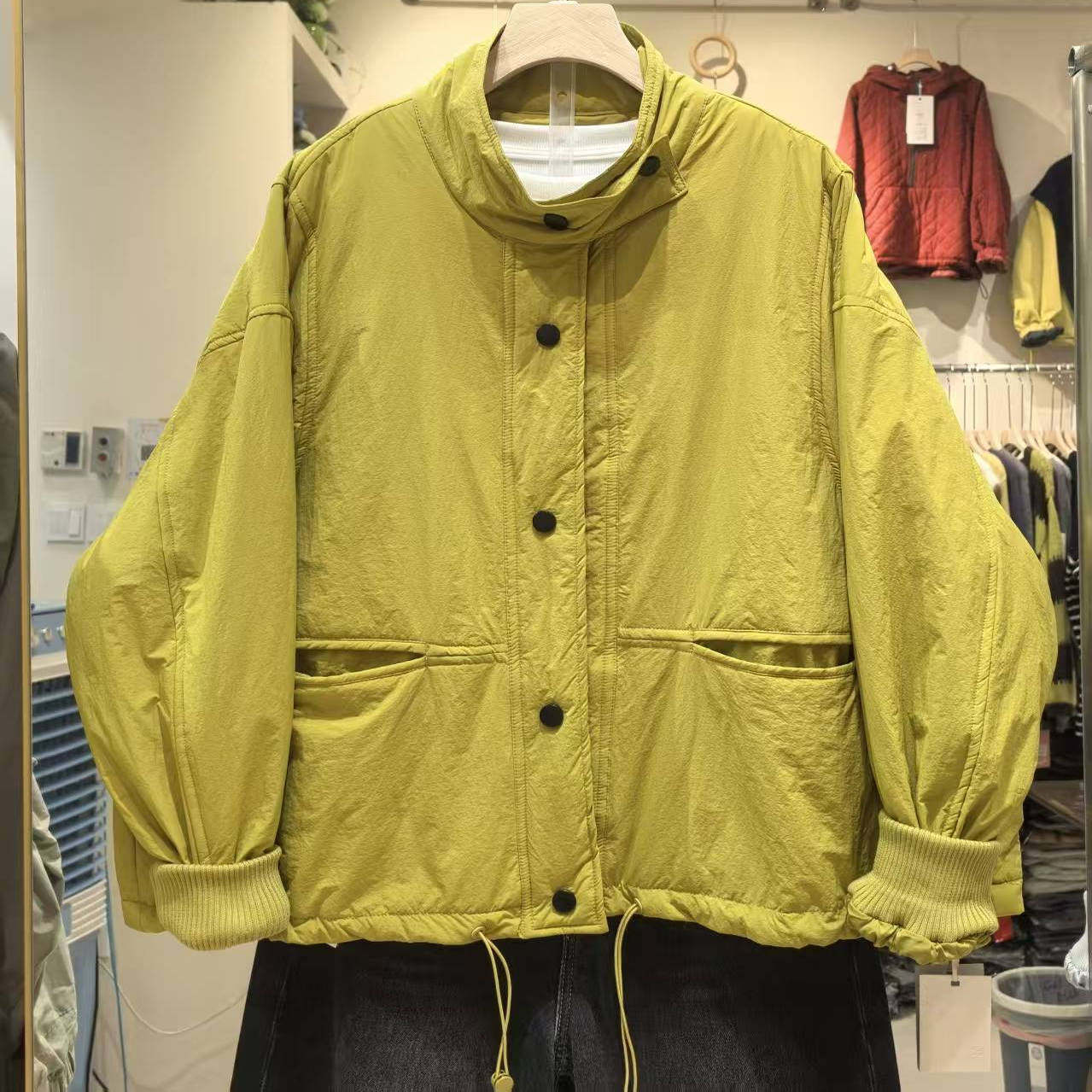 23421高端欧货立领单排扣下摆抽绳棉衣宽松显瘦夹棉保暖外套棉服,女装/女士精品,棉衣/棉服,淘宝优惠券,粉丝福利购,淘宝优惠卷