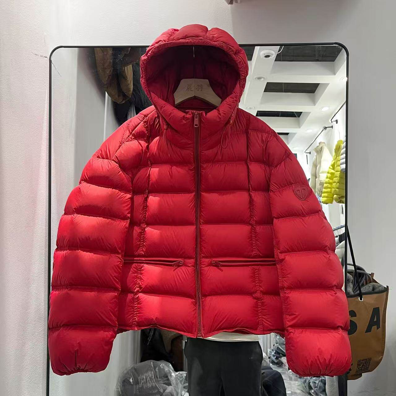 23910小剪刀！云朵泡芙连帽排骨羽绒服白鸭绒保暖外套显瘦面包服