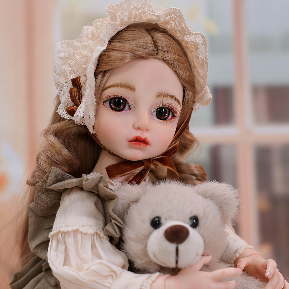 公主娃娃45cm可换装BJD球形关节金发大眼发饰可爱玩具潮玩礼物女