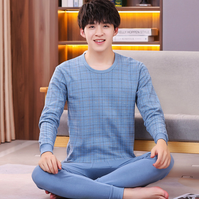 纯棉线衣裤保暖男孩青少年