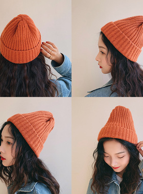 尖尖帽2025成人过年毛线帽纯色男女秋冬保暖大头围弹力情侣针织帽