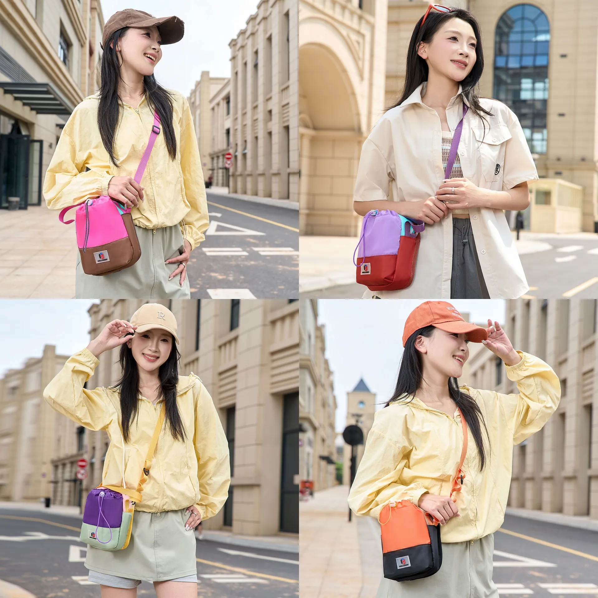 户外运动斜挎单肩包水壶袋手机包遛娃单肩包运动徒步旅行轻便挎包