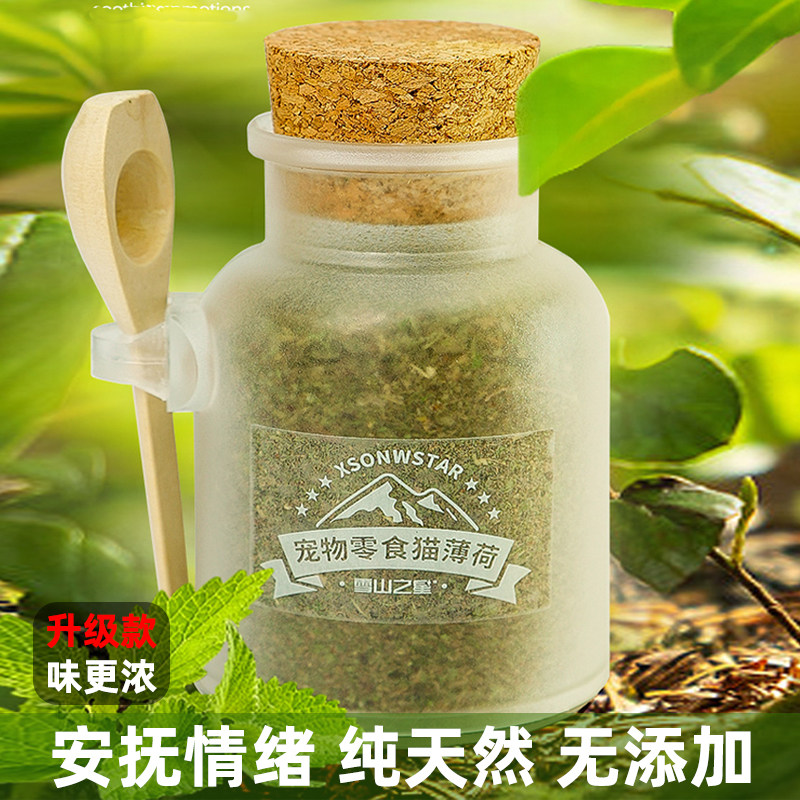 猫薄荷粉末可食用高纯度猫咪喝水诱导荆芥猫草薄荷草饮水逗猫用品