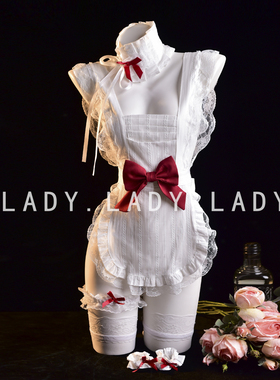 Lady性感睡裙女仆可爱女佣cos制服纯欲蝴蝶结睡衣诱惑qqny内衣