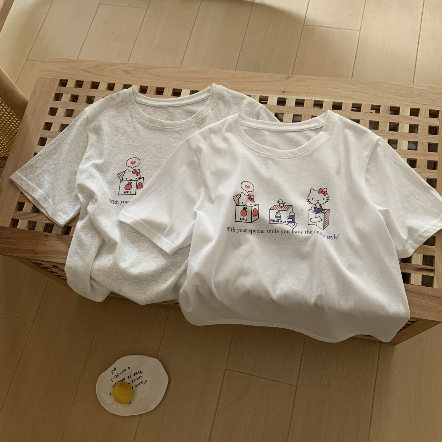 韩系25年夏 薄款雪花棉宽松显瘦女生T恤短袖半袖女士上衣百搭学生