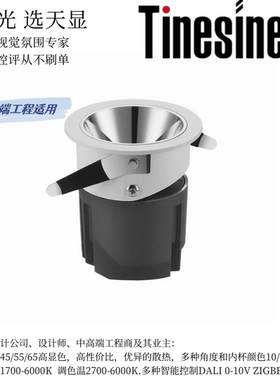 开错孔有救了开孔45mm65mm85mmLED射灯高余量高显色Ra98智能低蓝