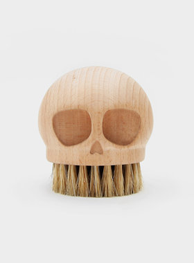 英国SUCK UK骷髅山毛榉木刷子Skull Brush 创意天然动物毛发刷子