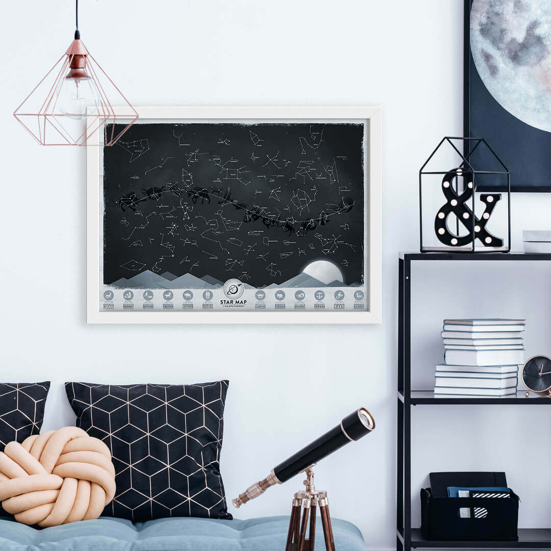 英国荧光星座家地图家居壁饰礼品