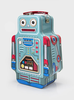 英国SUCK UK 复古机器人午餐盒Lunch Bot野餐水果零食盒户外礼物